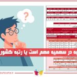 تفاوت رتبه در سهمیه و رتبه کشوری